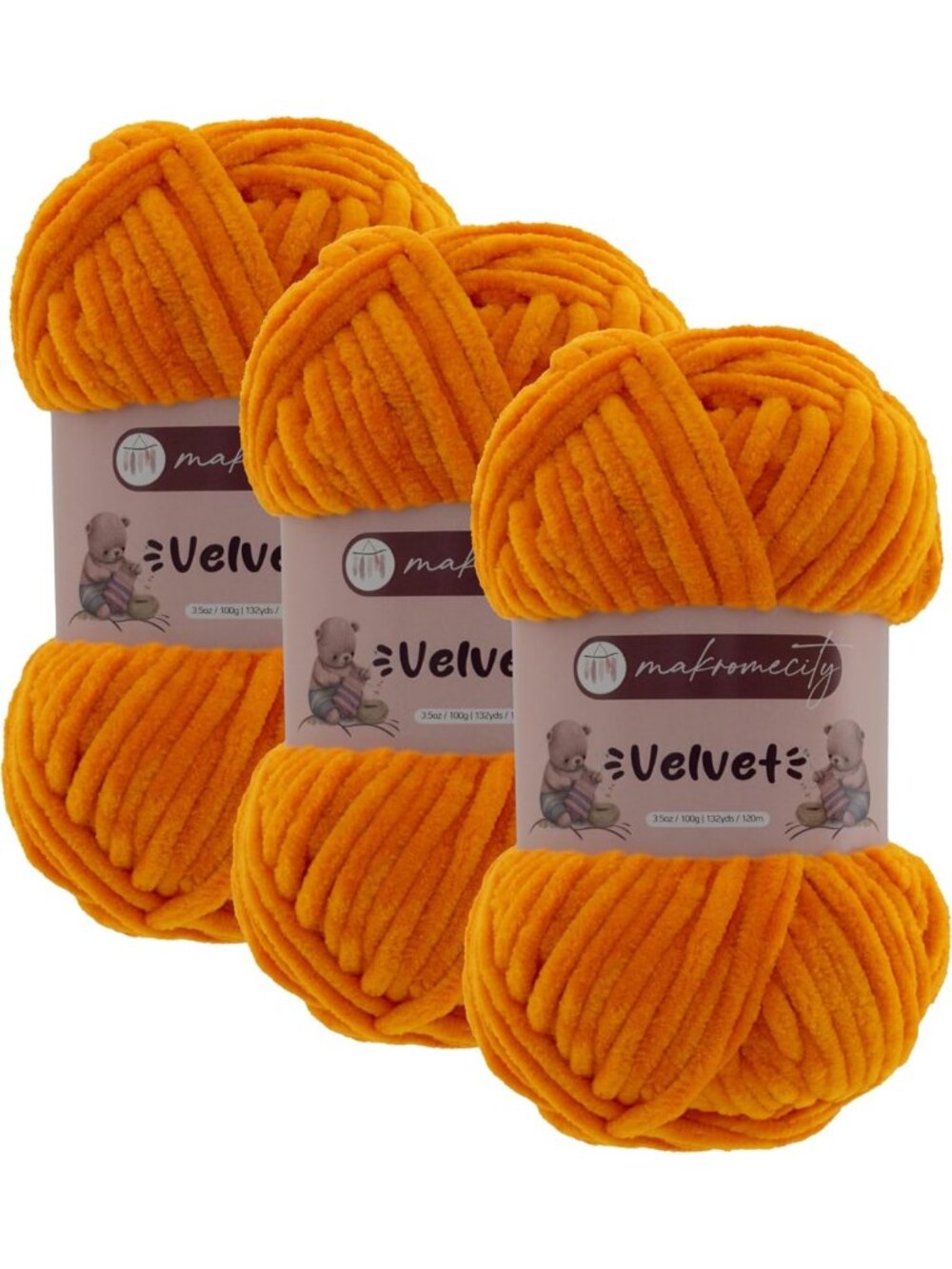 Ultra Soft Velvet Yarn 100g - Premium Chenille, Anti-Pilling, Machine Washable